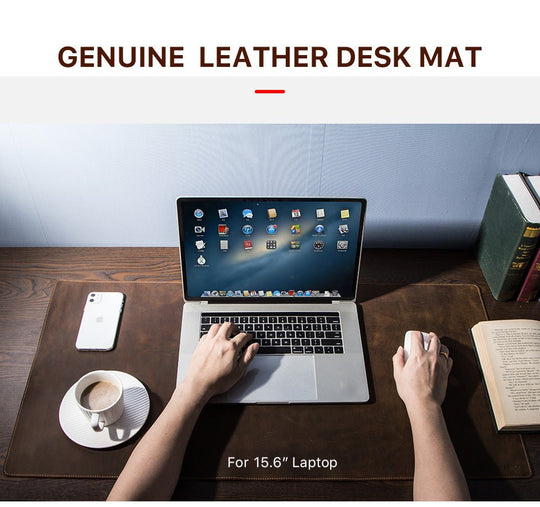 Stylish leather oversized non-slip mouse/pad work station enhances your workspace with elegance and functionality.