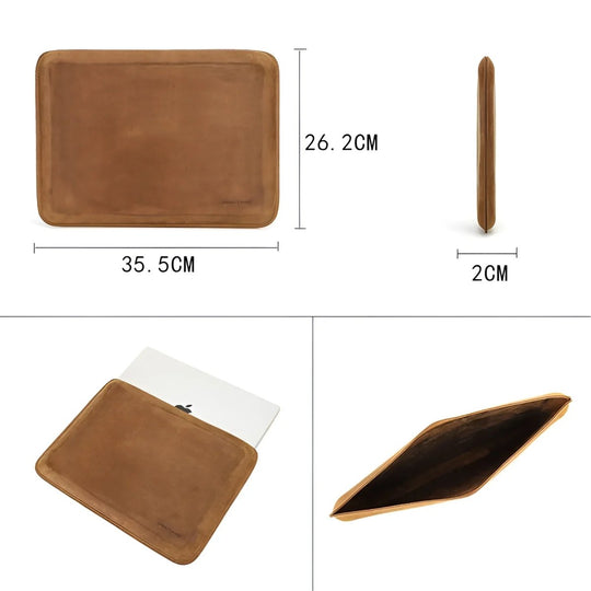 The Draeven Sleeve – Leather Laptop Case (14–15”)