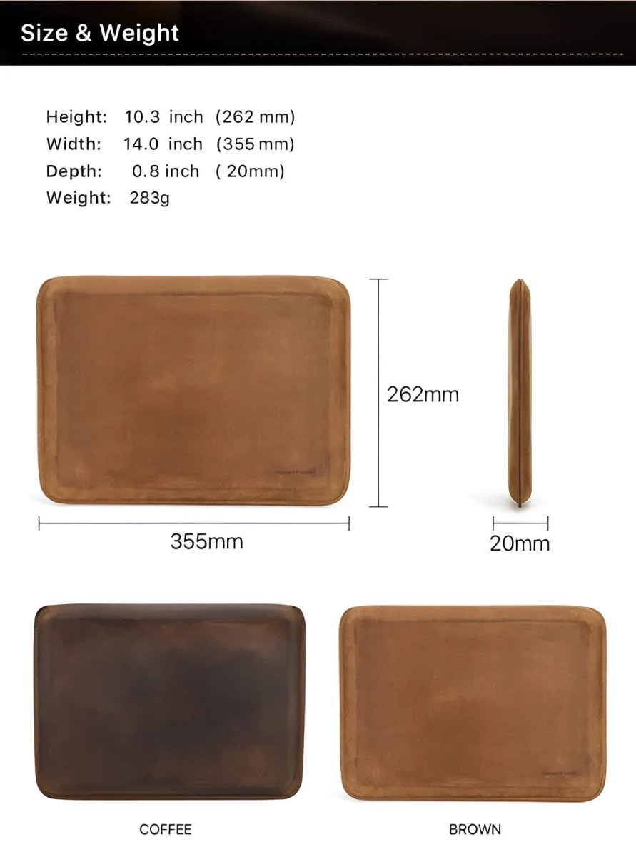 The Draeven Sleeve – Leather Laptop Case (14–15”)
