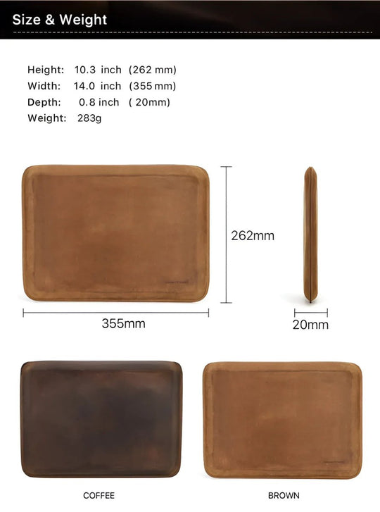 The Draeven Sleeve – Leather Laptop Case (14–15”)