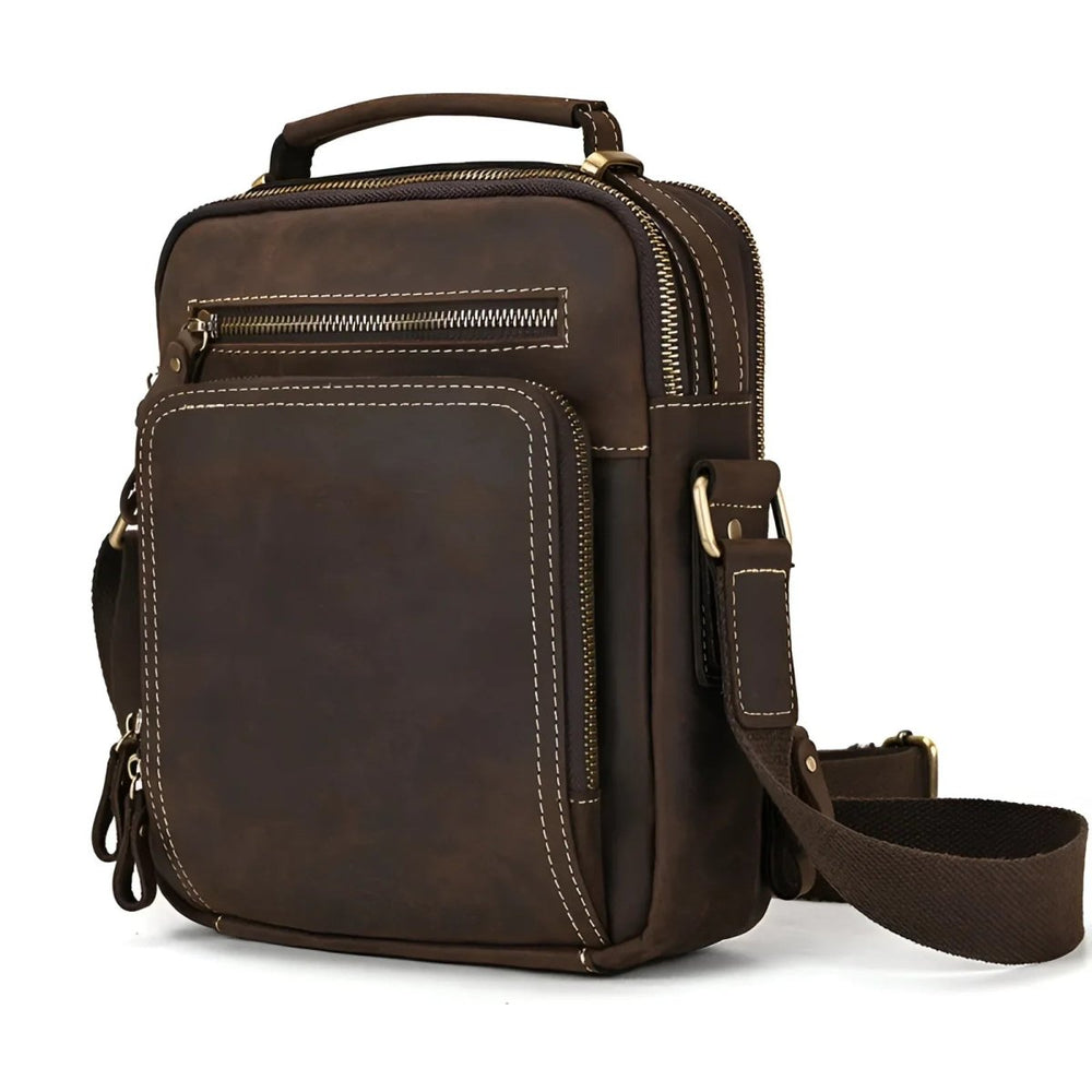 Stylish and functional, The tablet satchel features premium leather and ample storage for modern essentials.
