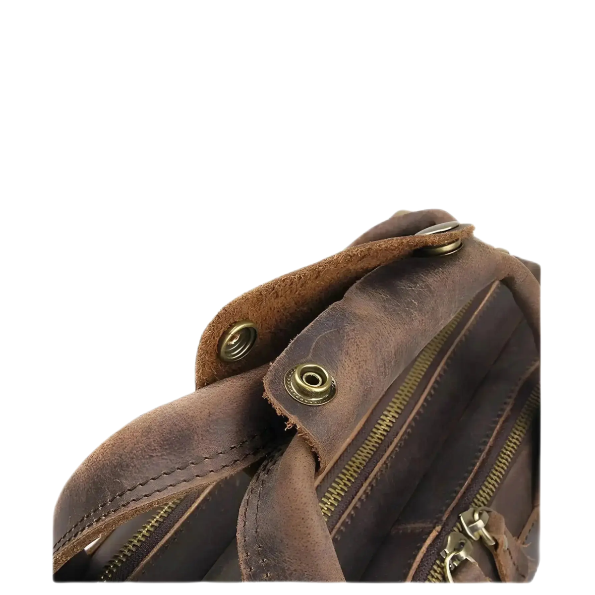 Stylish Crazy horse leather computer bag showcasing durable craftsmanship and rugged design for professionals.