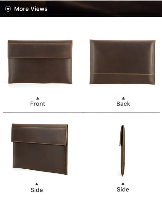 Stylish Sleeve MacBook Air 15 in brown leather, featuring a sleek design for modern protection. Perfect for travel.