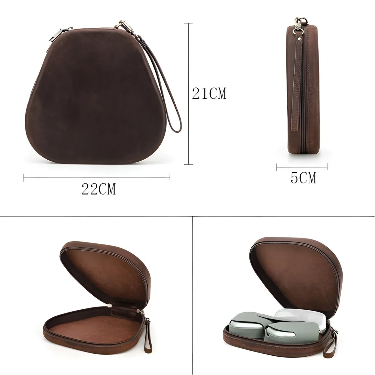 Stylish Apple airpods max leather case, perfect for protecting and storing your AirPods Max securely.
