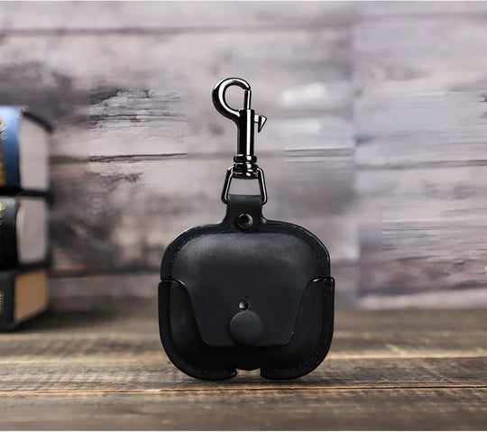 Stylish Airpods 3 leather case with a sleek design and secure clip for easy carrying. Perfect for daily use.