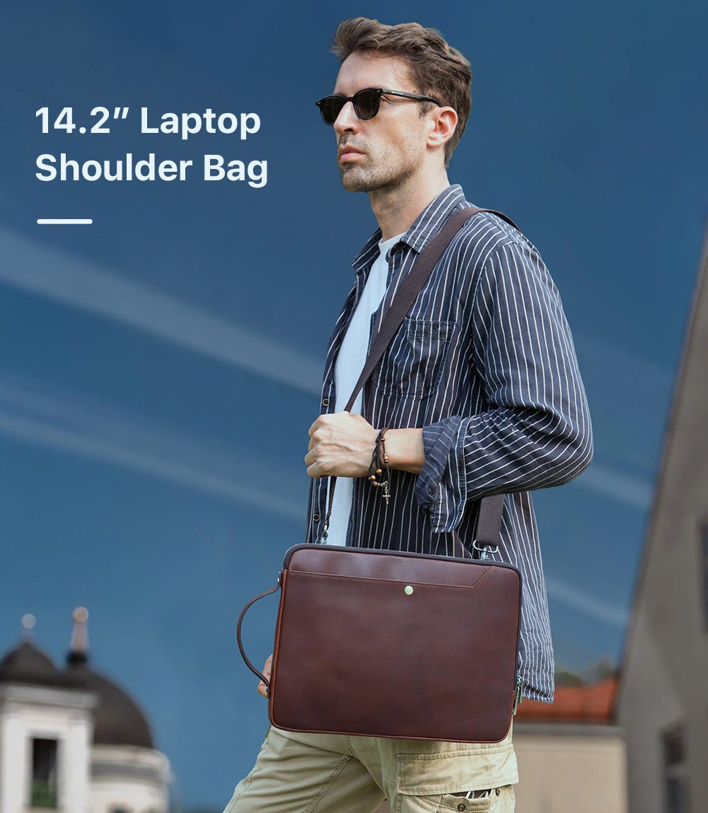 Stylish leather laptop bag MacBookPro 14.2, perfect for on-the-go professionals. Elevate your tech accessories!