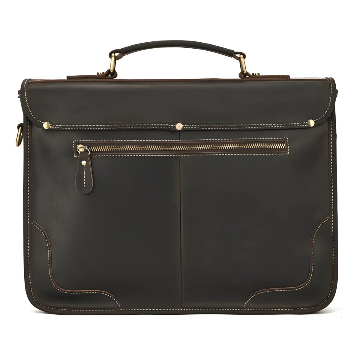 Stylish and durable, The classic leather laptop/messenger bag features a sleek design and practical pockets.