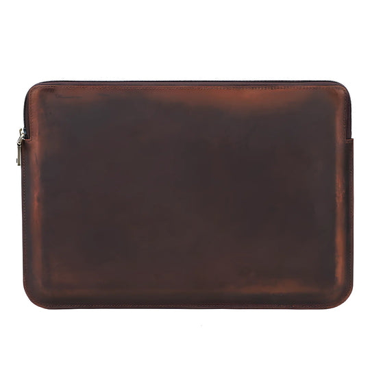 Stylish brown Laptop leather case 16 inch, perfect for protection and elegance from [Store Name].