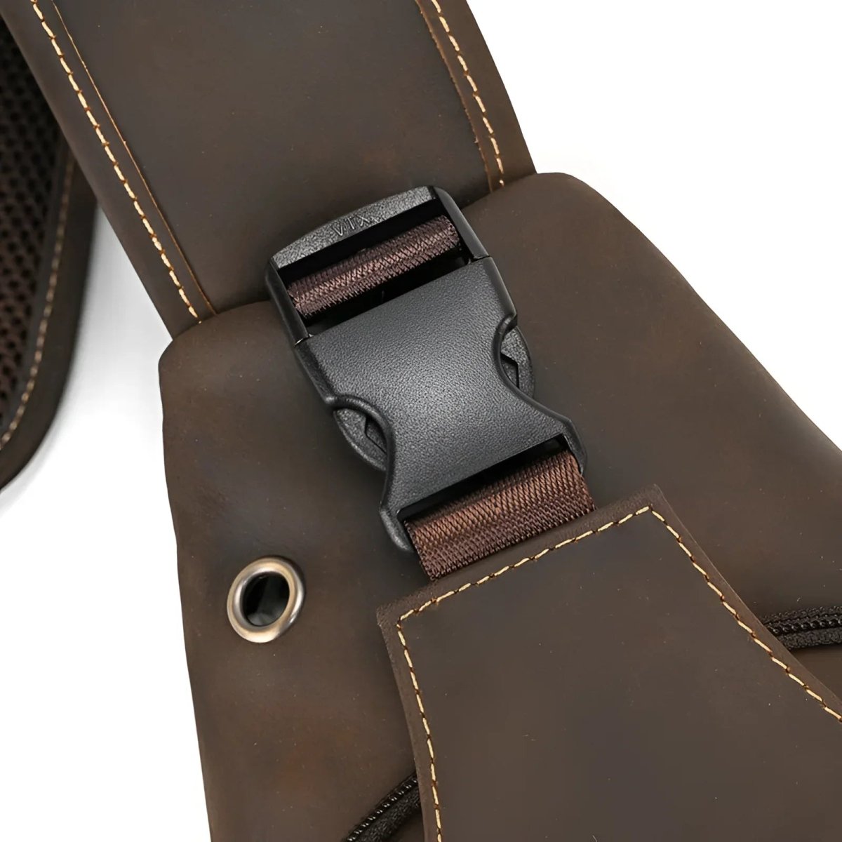 Stylish vintage leather crossbody/sling bag featuring a durable buckle and quality stitching for everyday use.