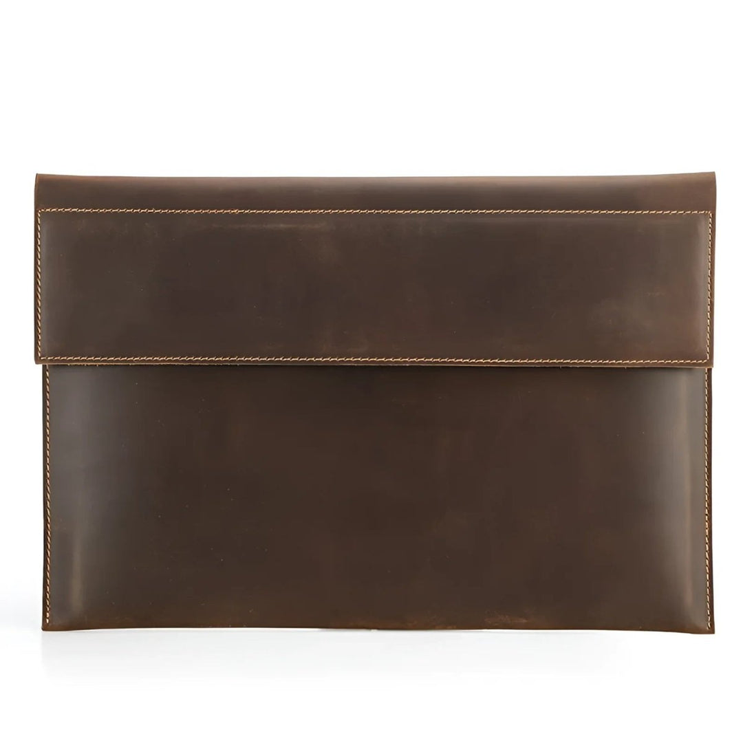 Stylish brown leather Sleeve MacBook Air 15 for sleek protection and elegant carrying from your favorite brand.