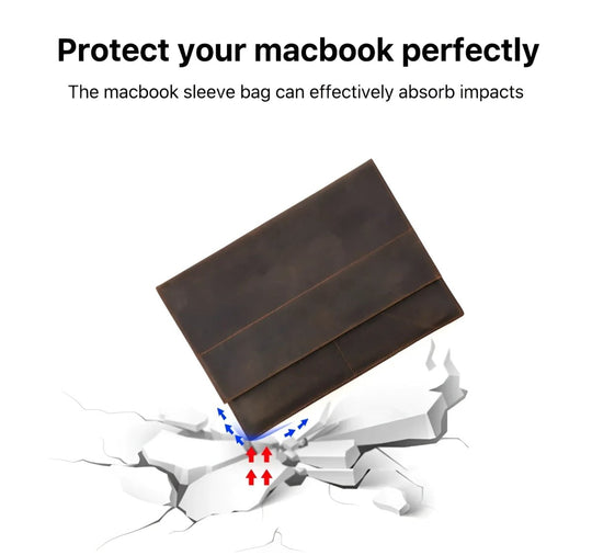 Stylish leather sleeve macbook pro 13.3" provides impact protection and elegance for your device.